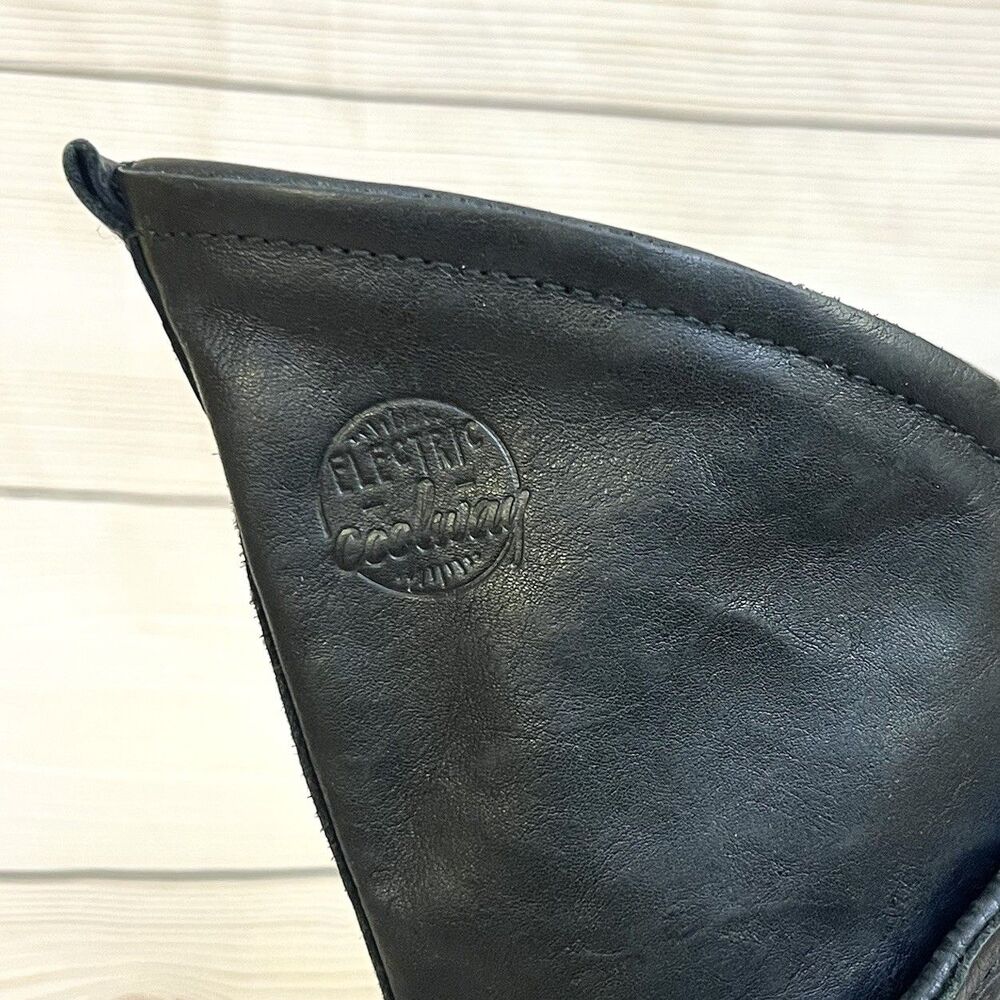 Coolway Alida Moto Boots Womens 39 EU/8-8.5 US Black Leather Biker Buckle Spain - Picture 13 of 16